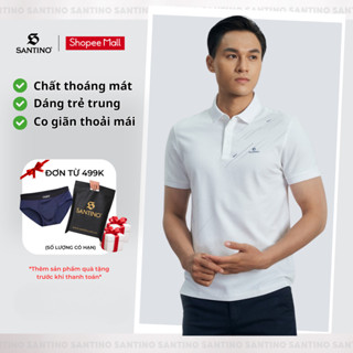 Áo Polo Nam Santino Vải Cotton Cá Sấu Cao Cấp, Phom Regular Fit Sang Trọng, Không Bai Dão 665