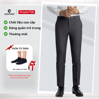 Quần Âu Nam Dáng Trẻ Hàn Quốc Cao Cấp Slim Fit Santino, Thoải Mái, Không Mất Màu, Bai Xù Q037