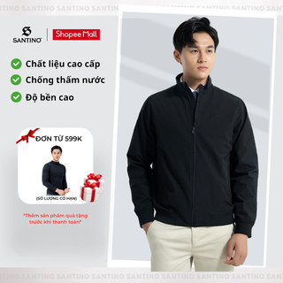 Áo Khoác Nam Cổ Đứng Cao Cấp Santino Công Nghệ Chống Thấm, Chống Bụi, Lịch Lãm Sang Trong W914
