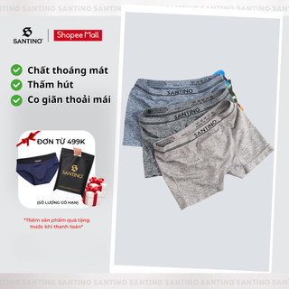 Quần Lót Nam Đùi Combo 3 Santino Co Giãn 4 Chiều Thoải Mái Thông Thoáng Khử Mùi Dịu Da S922