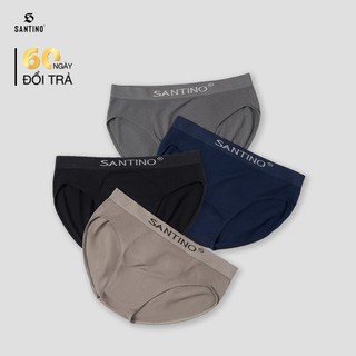 Quần Lót Nam Tam Giác Combo 4 Santino Kháng Khuẩn Co Dãn 4 Chiều Thoáng Mát Tối Đa S930