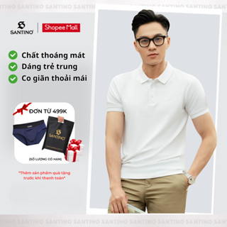 Áo Polo Nam BASIC Vải Cotton Cá Sấu, Phom Slim Fit Thoáng Mát, Thanh Lịch, Sang Trọng - SANTINO