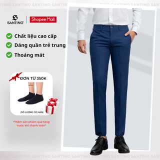 Quần Tây Nam Hàn Quốc Phom Baggy Santino Trẻ Trung, Hiện Đại, Co Giãn Thoải Mái, Phom Ôm Q601