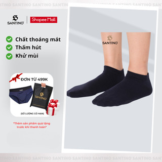 Tất Nam Cổ Thấp Cotton Êm Chân Mát Mẻ Kháng Khuẩn Khử Mùi Santino