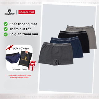 Quần Sịp Nam Đùi Set 4 Santino Mỏng Nhẹ Co Giãn Thoải Mái Thông Thoáng S925