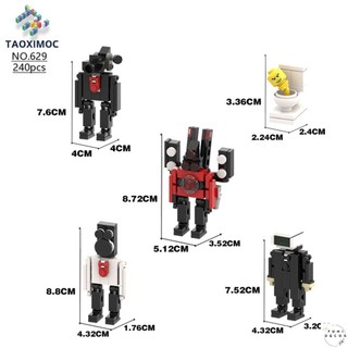 629 set 5 nhân vật Toilet man MINI Đồ chơi ghép hình Skibidi Lắp các nhân vật