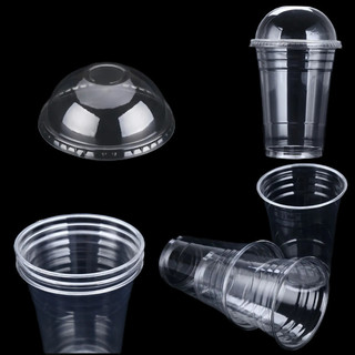 Set 50 Ly Đựng Thức Uống Đáy Bằng Chất Liệu Nhựa PP Dày Dặn, Dẻo An Toàn Sử Dụng, Đủ Size, Chịu Nhiệt