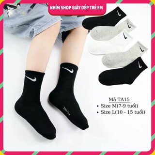 Tất trẻ em nam cổ cao sợi dệt cao cấp thoáng khí kháng khuẩn ấm áp cho bé 7 đến 15 tuổi phong cách Hàn Quốc