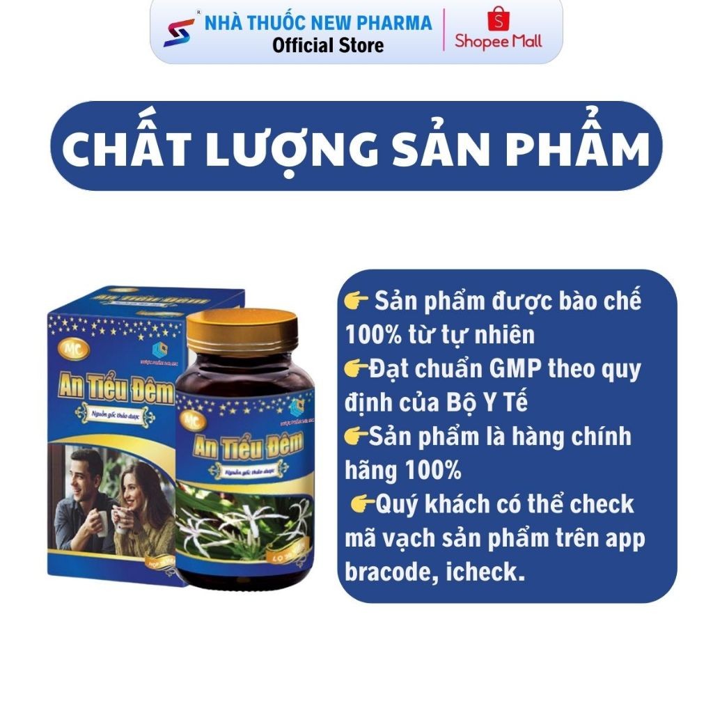 Viên Uống An Tiểu Đêm Giảm U Phì Đại Tuyến Tiền Liệt, Giảm Tiểu Đêm, Tiểu Nhiều Lần - Hộp 30 Viên