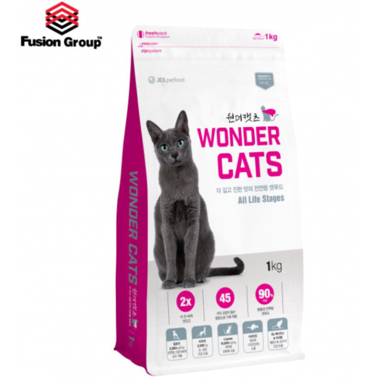 [WONDER CAT 1KG] Thức ăn hạt cho mèo mọi lứa tuổi WONDER CATS 1KG