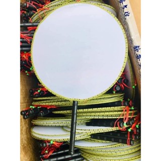 Quạt tròn vải lụa cán nhựa Tini Printing quạt cầm tay cổ trang copslay xinh xắn