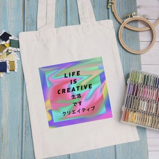 Túi vải túi Tote JAPAN - Mẫu 11 vải canvas dày đẹp cho nữ có khóa miệng đi học đi chơi. In hình theo yêu cầu