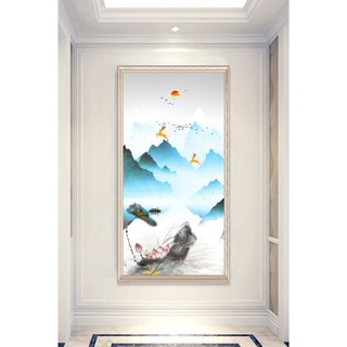 In hình ép gỗ Laminate TRANH HÀNH LANG TRUNG QUỐC - Mẫu 74 (50x75, 60x90, 70x110). In ảnh theo yêu cầu