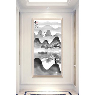In hình ép gỗ Laminate TRANH HÀNH LANG TRUNG QUỐC - Mẫu 126 (50x75, 60x90, 70x110). In ảnh theo yêu cầu
