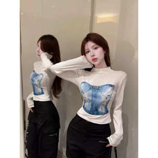 Áo thun nữ body crt 3D yếm bò XZONE siêu hot màu trắng, Chất cottong bozip xịn chuẩn quảng châu