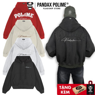 Hoodie boxy zip vải 2 da áo khoác nỉ hai lớp khoá kéo chống nắng form rộng ngắn nam nữ unisex local brand pandax polime