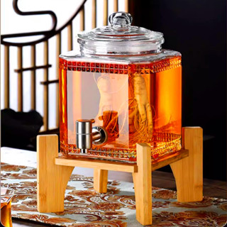 Chai Thủy Tinh Ngâm Rượu, Hộp Kín Cao Cấp Gia Dụng, Rượu Nhân Sâm, Lọ Rượu Thuốc, Bình Rượu Đặc Biệt Có Vòi