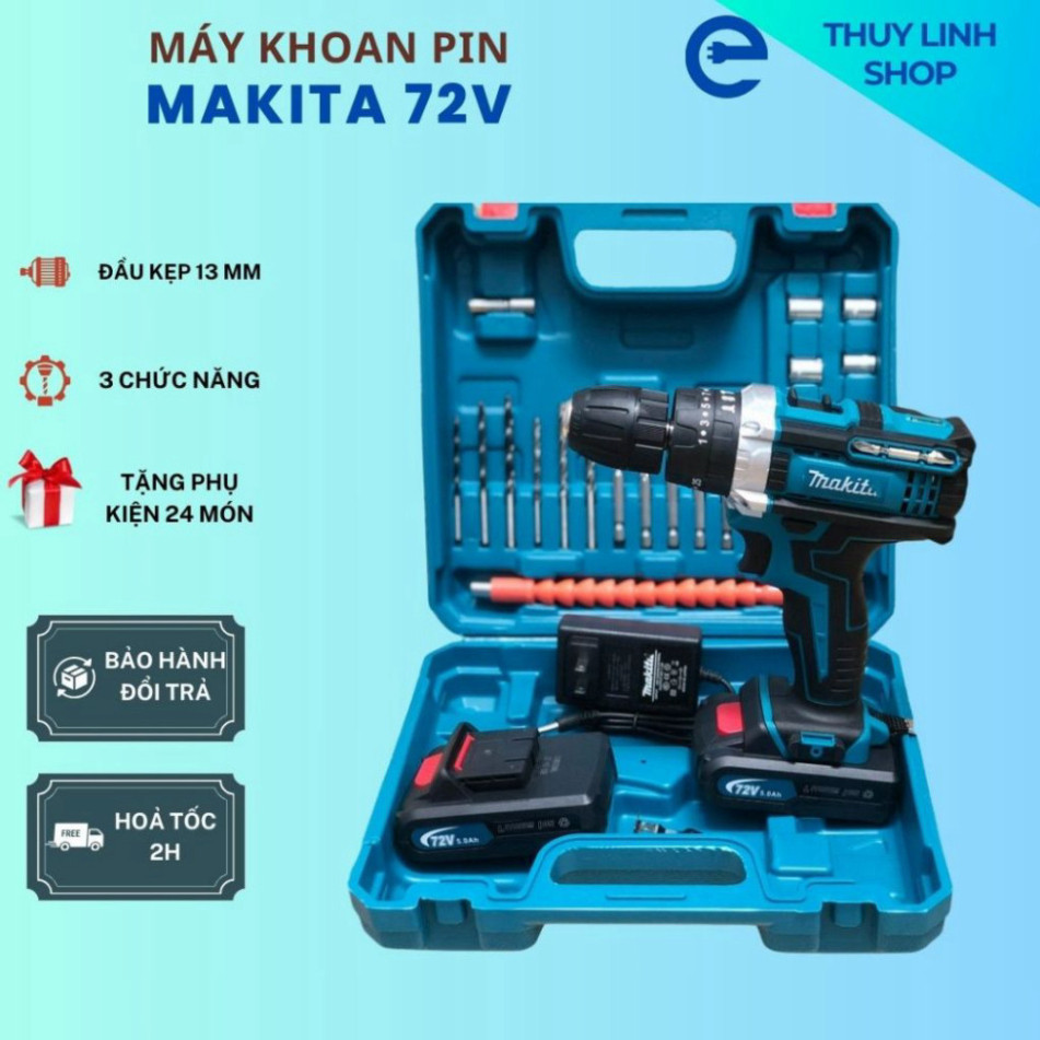 Máy Khoan DESAWI Markita 3 Chức Năng Khoan Tường Bắt Vít Khoan Sắt Gỗ Tặng Phụ Kiện 24 Chi Tiết DESAWI021
