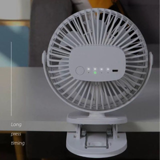 Quạt Kẹp Bàn Xịn To Đẹp - Quạt Mini Kẹp Bàn Tích Điện 5 Tốc Độ Gió, Xoay Linh Hoạt Có Đèn LED
