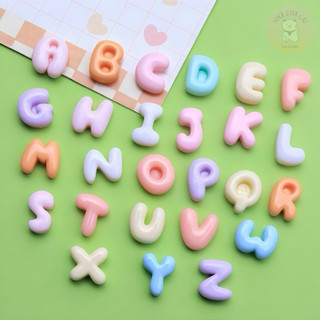 Charm chữ pastel 1 CM - Trang trí mũ bảo hiểm dùng làm đồ DIY, trang trí kẹp tóc, ốp điện thoại, decor
