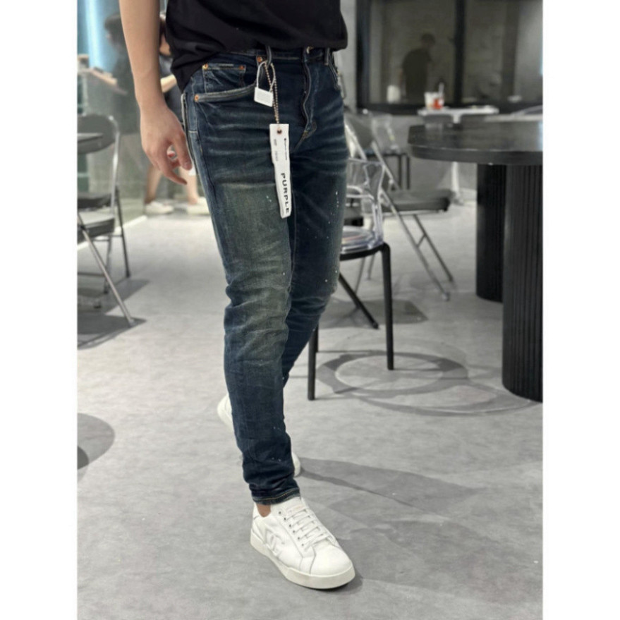 [New] Quần Puple Nam Dài Xanh Xước Mèo Cào 4 Cúc  Chấm Sơn Chất Co Giãn Hot Năm 2024