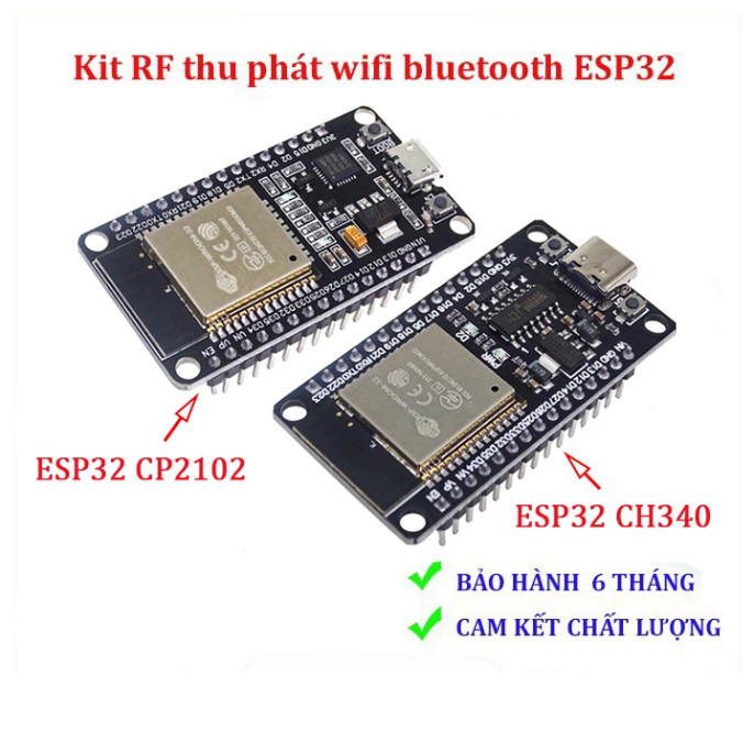 Kit ESP32 Wifi + Bluetooth CH340/CP2102 30 Chân - Kit thu phát IoT