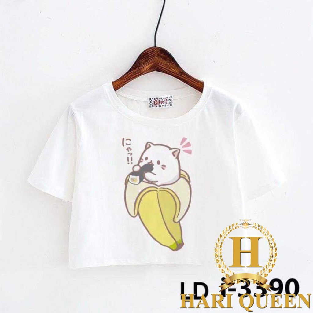 Áo croptop chuối gấu LDU0319