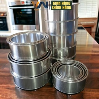 Khuôn bánh bông lan {Cao 8CM} khuôn tròn đế rời đế liền VNCAKE