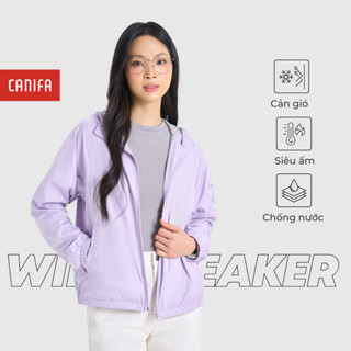 [DEAL GIẢM SÂU] Áo khoác gió nữ CANIFA dài tay có mũ lớp lót 6OT24W027
