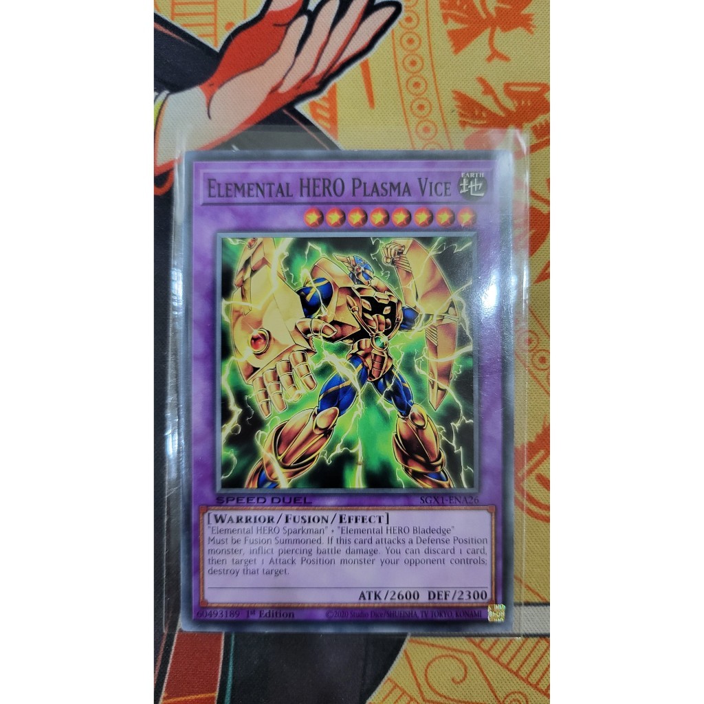 Thẻ Bài Yugioh chính hãng | Yugioh Elemental HERO Plasma Vice - SGX1-ENA26 - Common 1st Edition