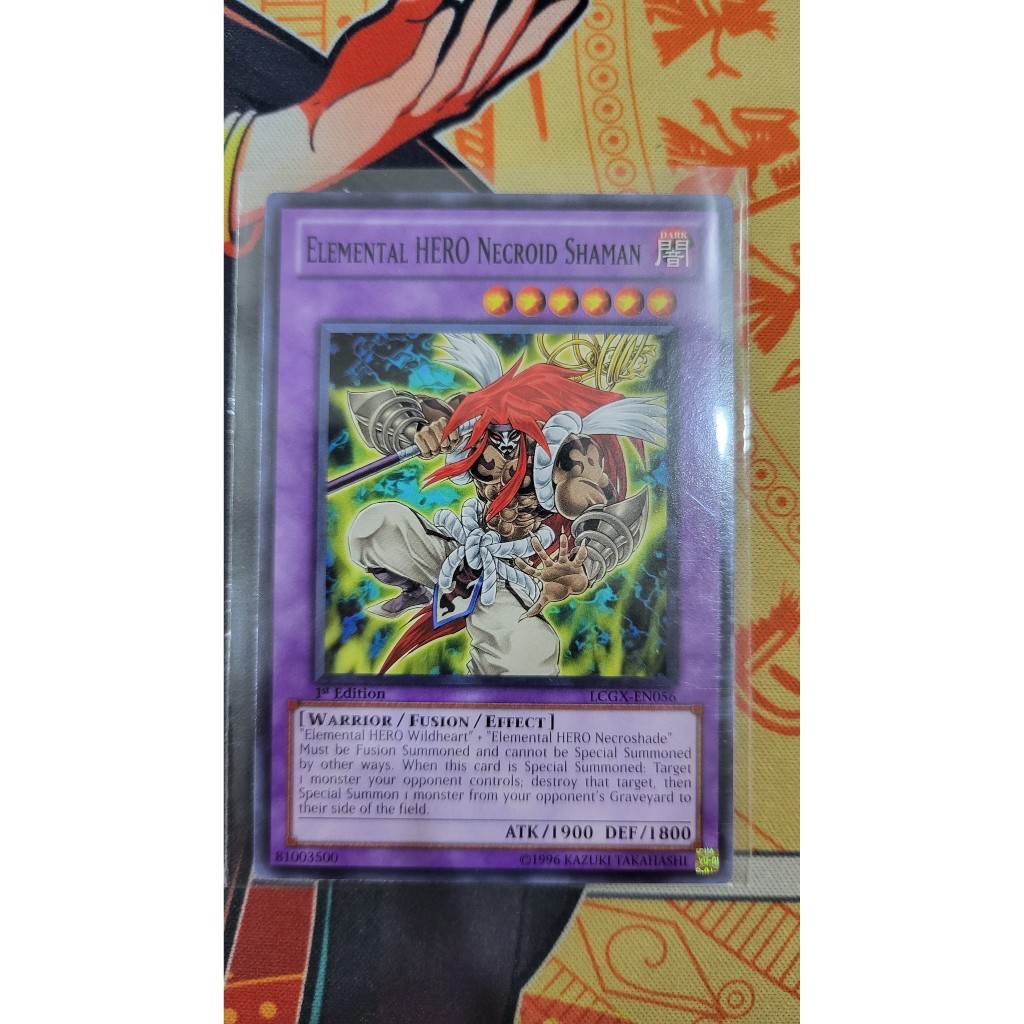 Thẻ Bài Yugioh chính hãng | Yugioh Elemental Hero Necroid Shaman - LCGX-EN056 - Common 1st Edition