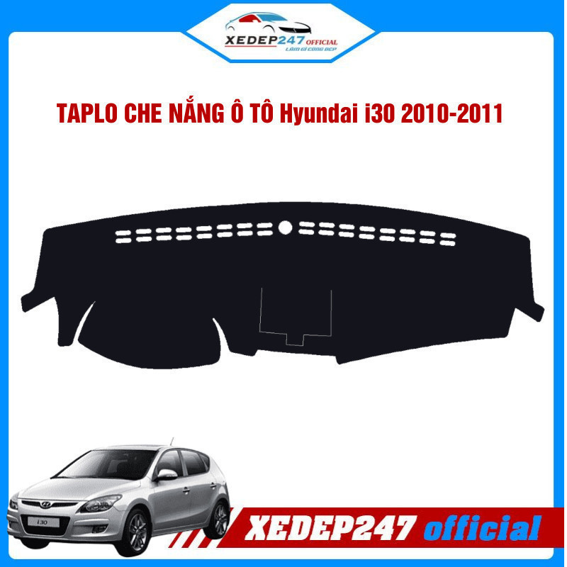 Thảm Taplo dành cho xe Hyundai i30 năm 2010-2011 / Hyundai i30 CW năm 2010 chất liệu nhung cao cấp, 