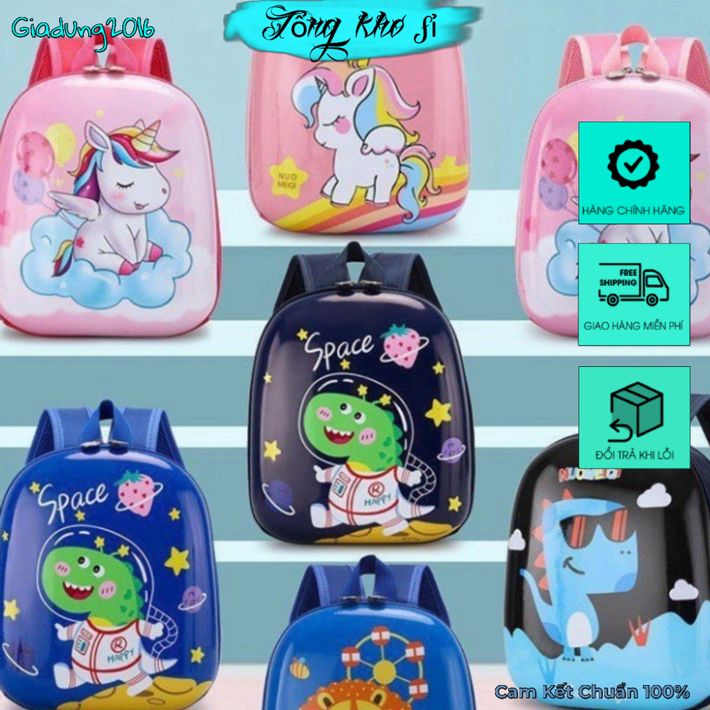 Balo Trứng 3D Cho Bé 🌏FREE SHIP🌎 Balô Đi Học Hình Quả Trứng 3D Chống Thấm Nước Cho Các Con.