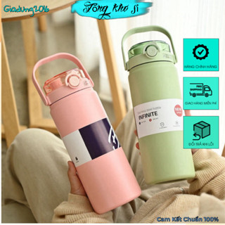 Bình Giữ Nhiệt Inox 304 dung tích 1200ml 🌏FREE SHIP🌎 Bình Có Quai Xách, Ống Hút, Nắp Bật Chống Tràn (Tuyển Sỉ)