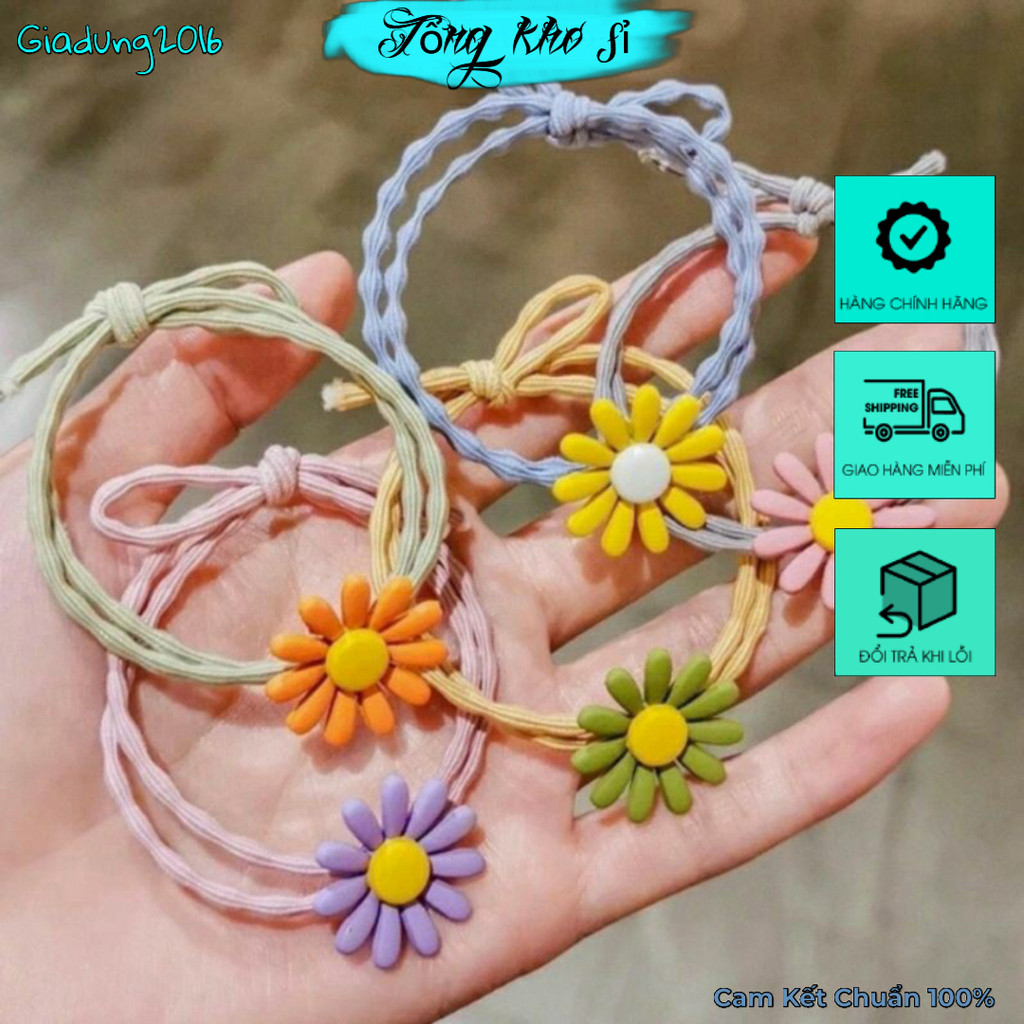 Dây Buộc Tóc Hoa Cúc🌏FREE SHIP🌎 Thun cột tóc hoa cúc (Tuyển Sỉ)