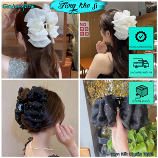 Kẹp Tóc Càng Cua Nơ Bản To Mặt Hình Bướm Lấp Lánh Thời Trang Cho Nữ (Tuyển Sỉ)