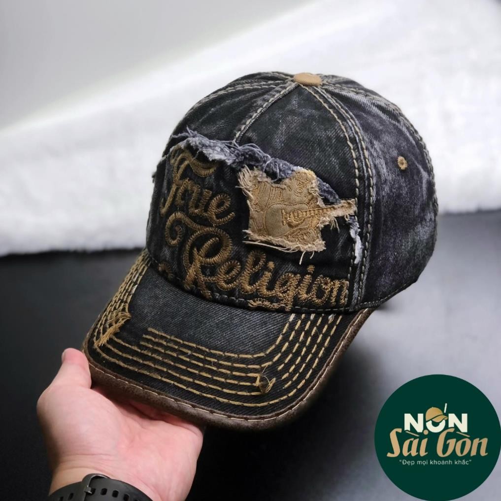 (Hàng VNXK) Nón ông địa, mũ Ông Địa TRUE RELIGION vải Kaki cao cấp (Ảnh thật)