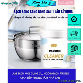 Bột Tẩy Rửa dầu mỡ, hoen ố, rỉ sét, nhọ xoong nồi, bếp ga, máy hút mùi,vòi nước, bồn cầu - Ngâm 5 phút rửa sáng bóng
