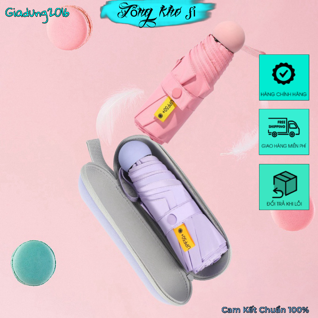 🌏FREE SHIP🌎 Ô Gấp Gọn Mini Dù Gấp Gọn 2 Lớp Nhiều Màu Tiện Lợi Dù Che Mưa Asaki ZMOC