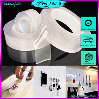 Băng dính 2 hai mặt 🌏FREE SHIP🌎 keo dán trắng đa năng trong suốt 3m siêu dính