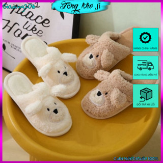 Dép bông mặt cừu🌏FREE SHIP🌎Dép đi trong nhà nam nữ mùa đông đế cao su chống trơn trượt