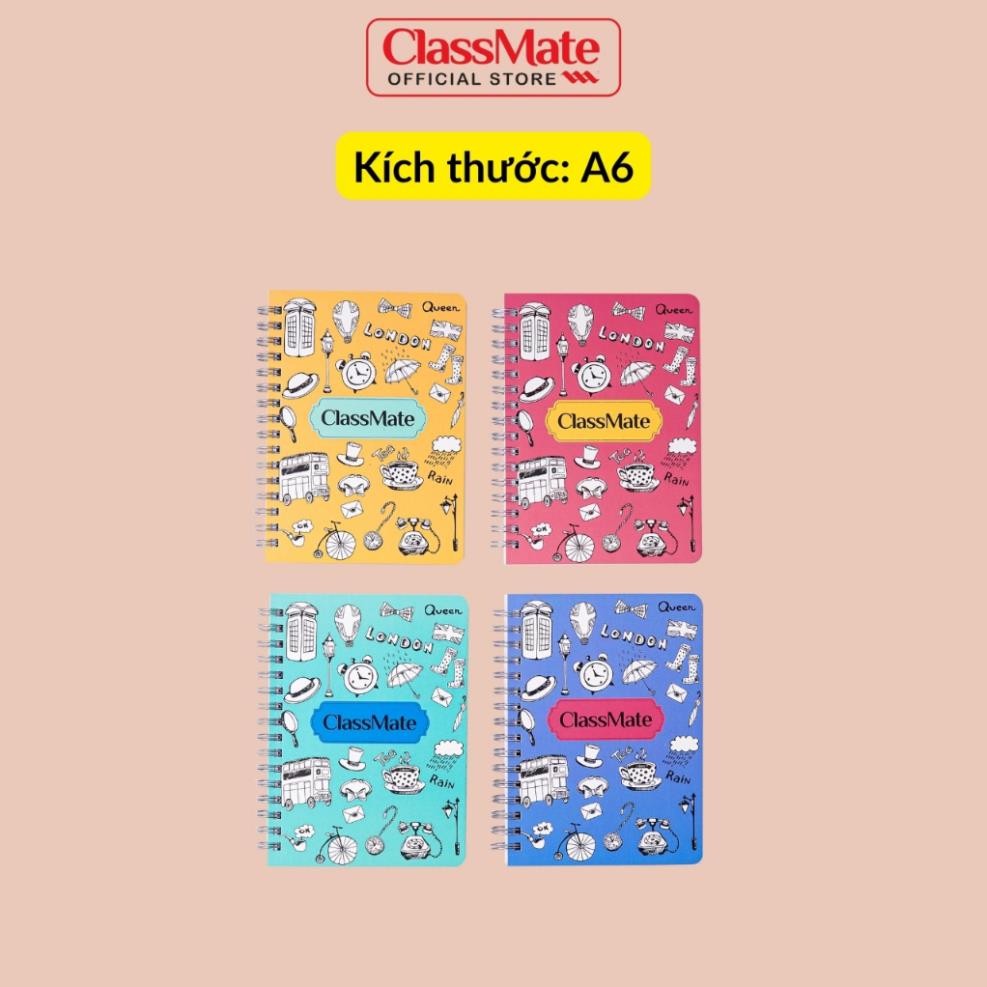 Sổ Lò Xo A6 Kẻ Ngang Classmate 200 Trang, Sổ Tay, Sổ Nhật Ký, Planner, Nhỏ Gọn, Dùng Để Tốc Ký, Ghi 