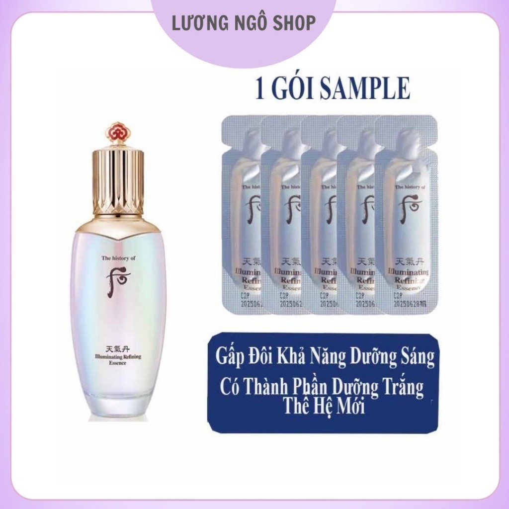 Combo ống tinh chất tái sinh dưỡng mờ thâm nám thế hệ mới Whoo Cheongidan Illuminating Regenerating 1ml