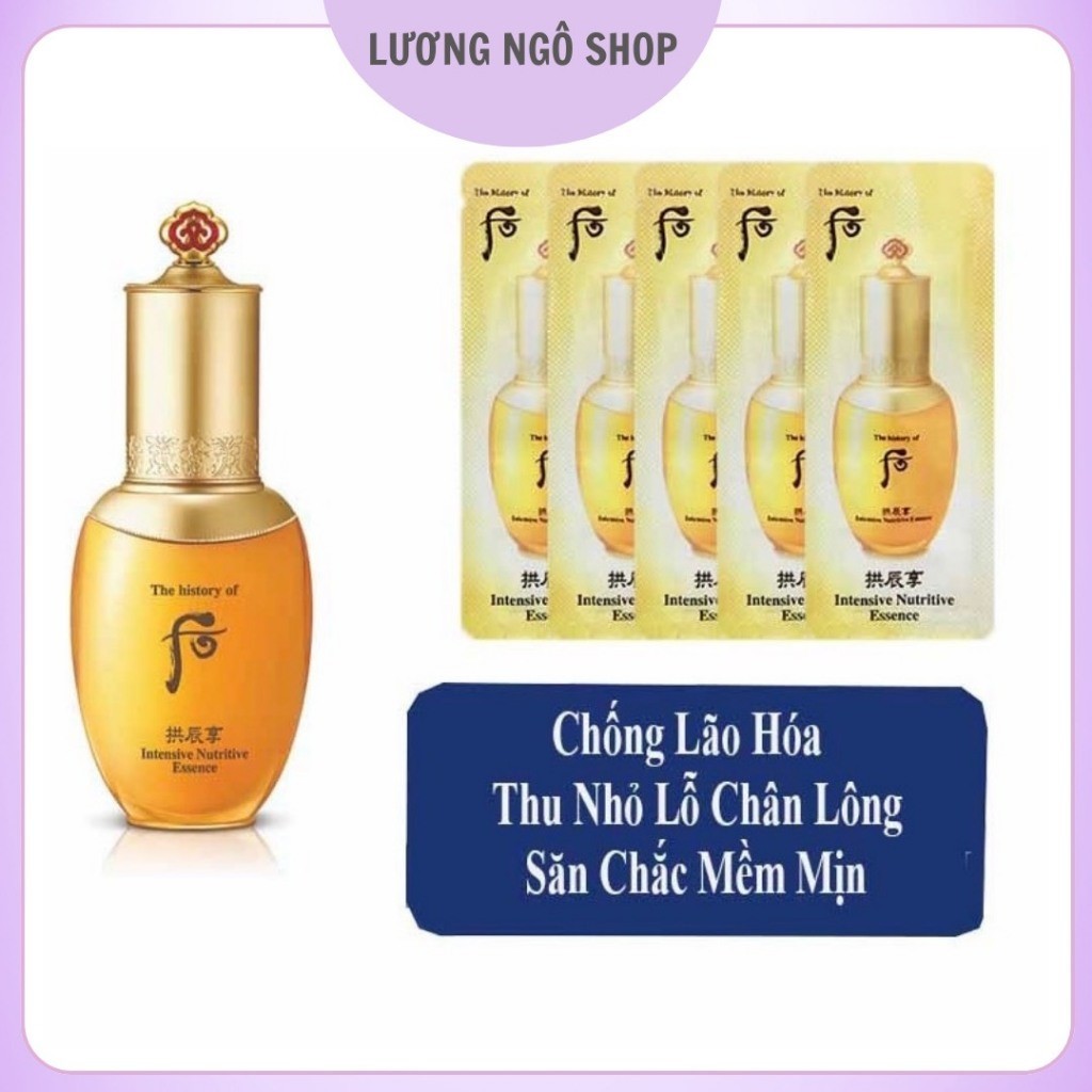 Combo gói tinh Chất Đông Y Cải Thiện Nếp Nhăn Và Chống Lão Hóa Mạnh - Whoo Qi &Jin Essence 1ml