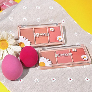  Bảng Phấn Má 3 Ô Habaria Trung Quốc Pro 3 Colors Blusher Palette Tone Cam Hồng Siêu Xinh 12gr 