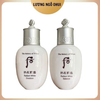  Cặp nước hoa hồng và sữa dưỡng trắng da mờ nám Whoo trắng 20ml + 20ml 