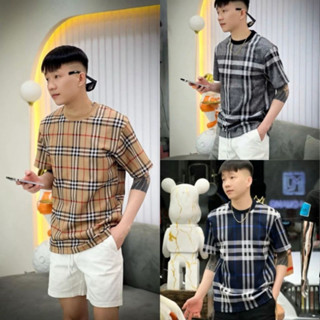  Áo thun nam nữ BBR kẻ sọc caro ,chất vải umi dệt dày dặn thoáng mát thấm mồ hôi tốt phong cách thời trang cao cấp 