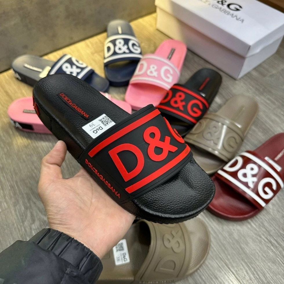 Dép Quai Ngang Nam D.G 1984 Đen - Dép Lê D.G 1984 Đỏ - D.G Xanh Navy Đế Dập Logo Siêu Chất, Dép D.G 
