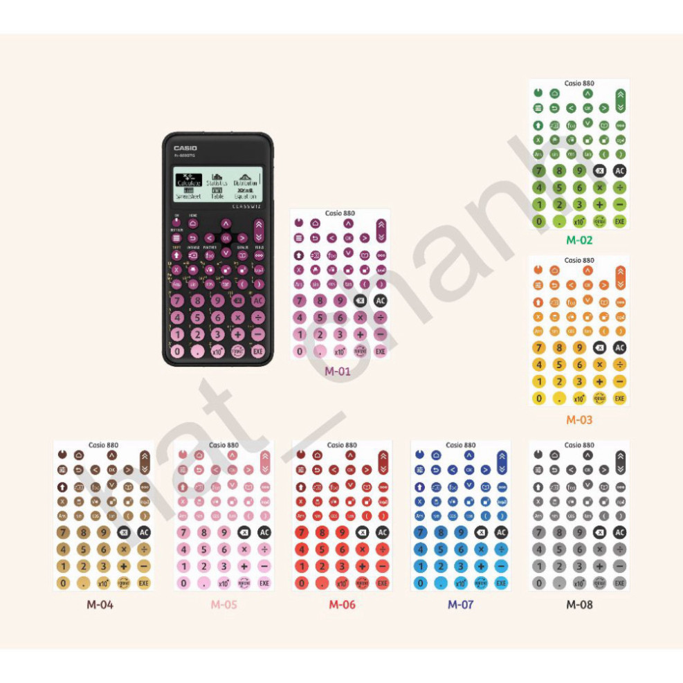 Tấm dán nút máy tính CASIO 880