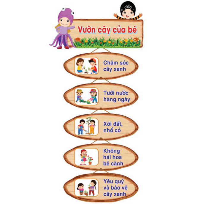 Decal Mầm Non - NỘI QUY GÓC THIÊN NHIÊN (NQ-018)